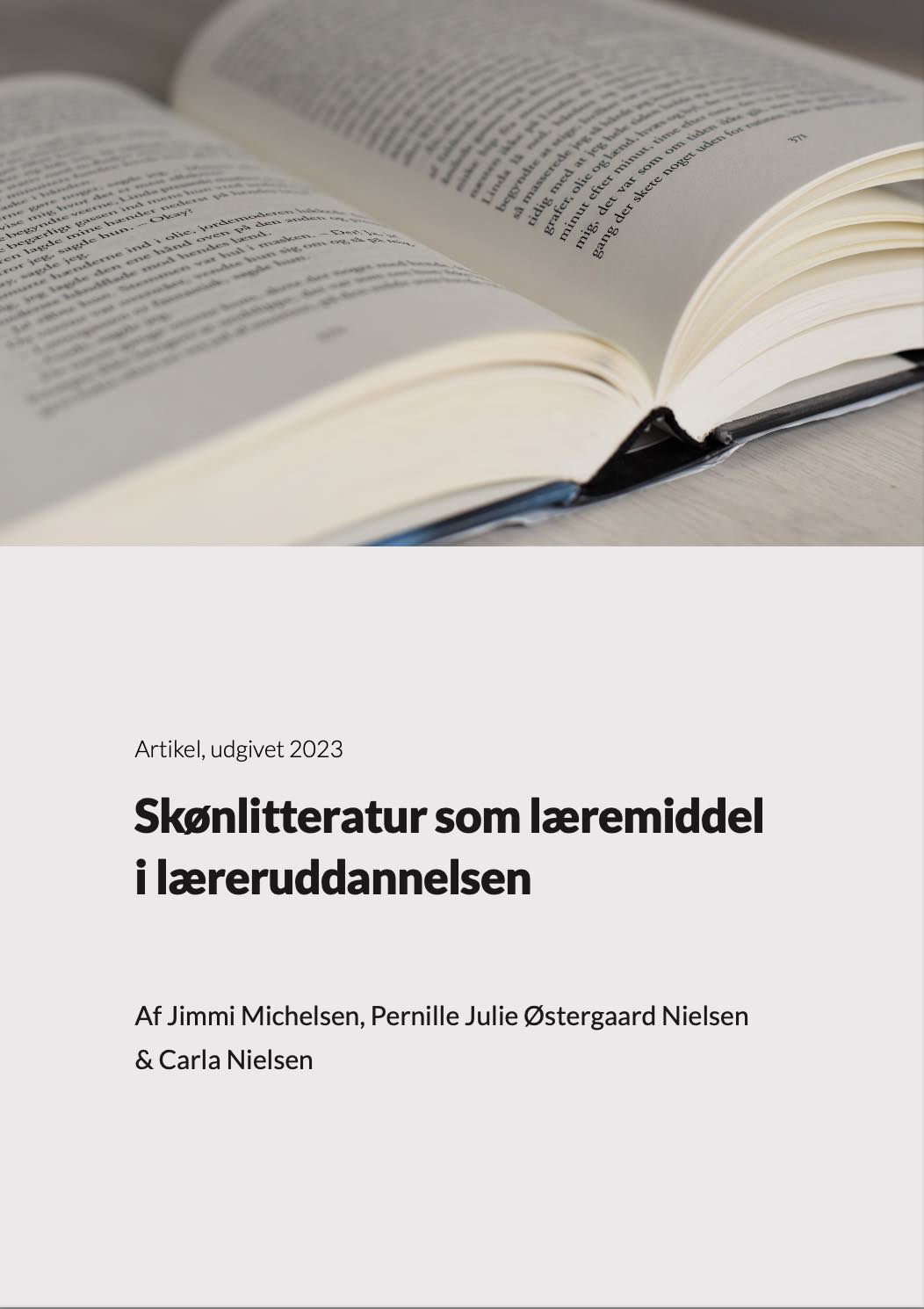 Skønlitteratur som læremiddel på læreruddannelsen